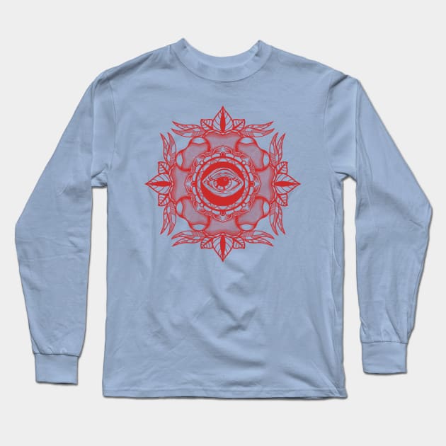 Eye Mandala Long Sleeve T-Shirt by stuffofkings